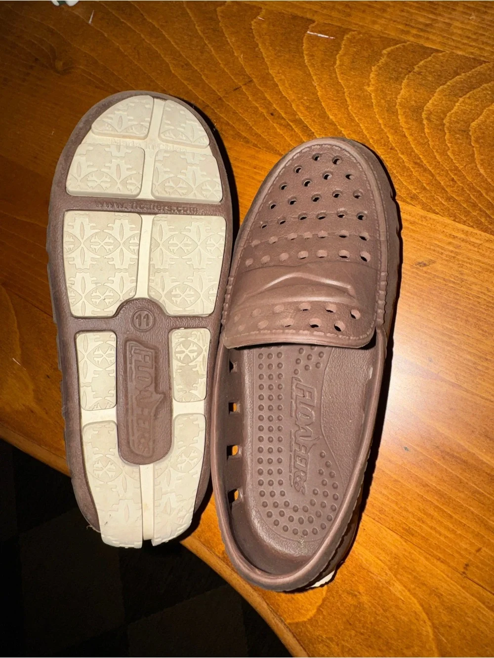 Men's Brown Perforated Slip-On Loafers